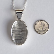 oval sterling silver cabochon keepsake jewelry
