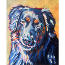 Pet Urn  - acrylic painted custon portrait of a dog